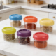 Plastic Clear Spice Jars Seasoning Containers, 6-Pack